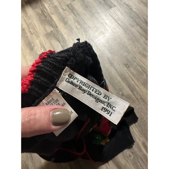 Vtg Colter Bay Christmas Sweater Button Holiday 1990's Mom Grandma Tree Stocking - Picture 9 of 9